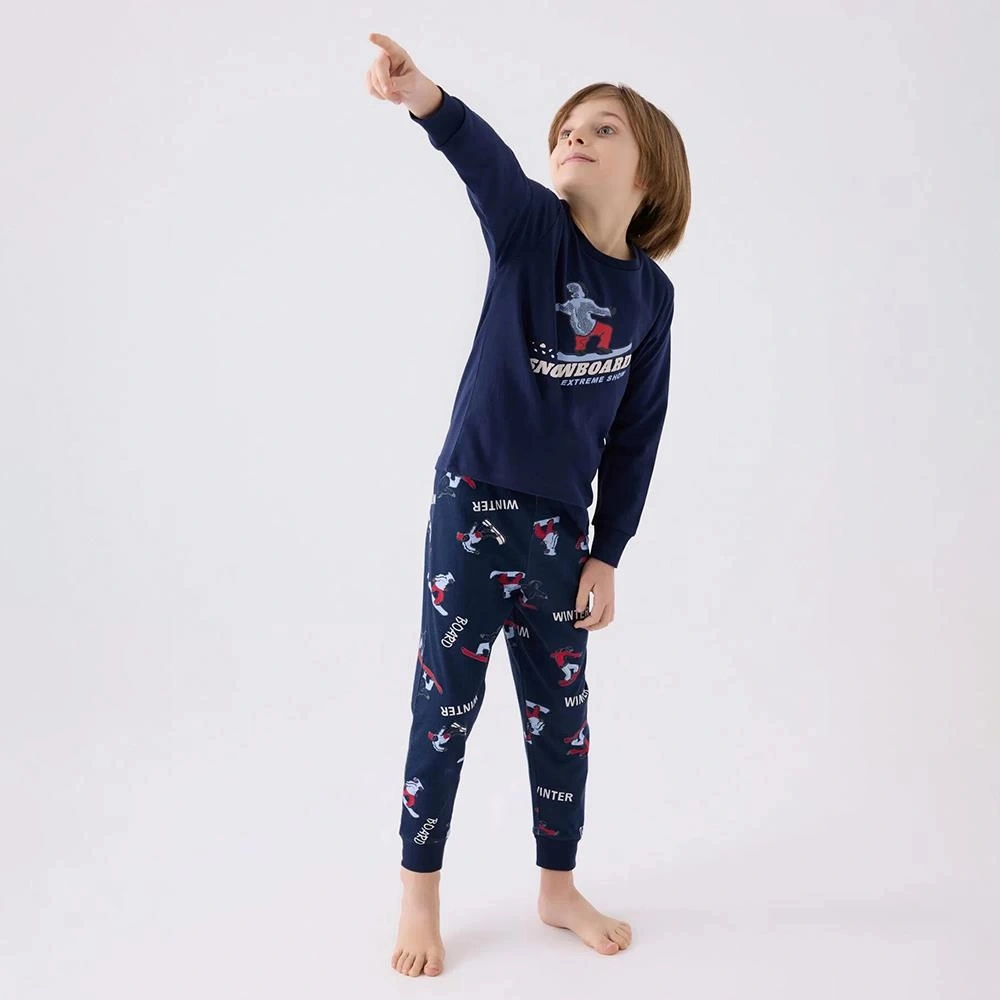 Rolypoly Rp3435c Erkek Çocuk Kışlık Pijama Takım Lacivert