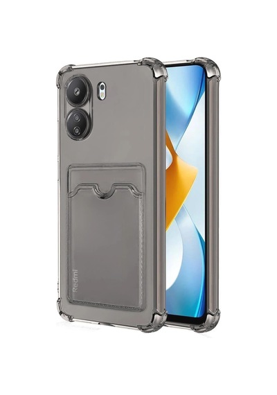 Newface - 624 - Xiaomi Redmi 13c Kılıf Kart Şeffaf Silikon - Kmrsfres - - Şeffaf