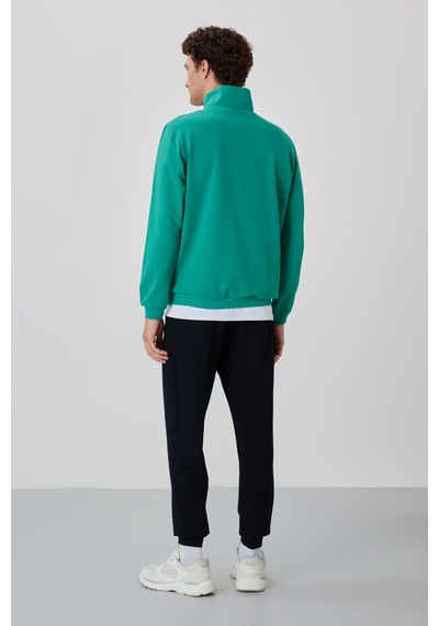 Tommy Life Herbert Deniz Yeşil - Lacivert Dik Yaka Eşofman Takım - 85233 Yeşil