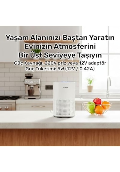 Ihome Arp1 -aktif Karbon Filtreli 100m3 H Işıklı Ultra Sessiz Air Purifier Hava Temizleyici Diğer