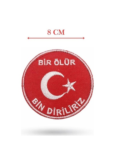 Özel Üretim Nakış Bir Ölür Bin Diriliriz Kültür Birlik Türk Çok Renkli