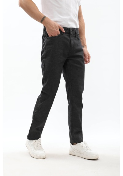 Erkek Regular Fit Koyu Gri Jean Pantolon Gri