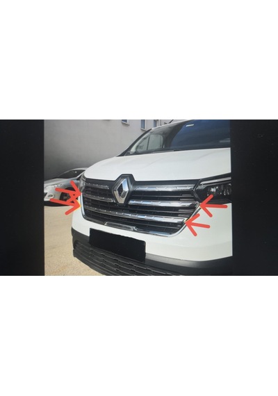 Renault Trafic-4 2023 Sonrası Ön Panjur Kromu 3 Parça P.çelik