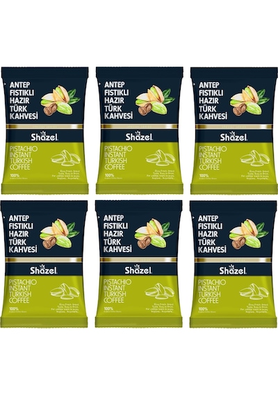 Shazel Antep Fıstıklı Hazır Türk Kahvesi 6 x 100 G