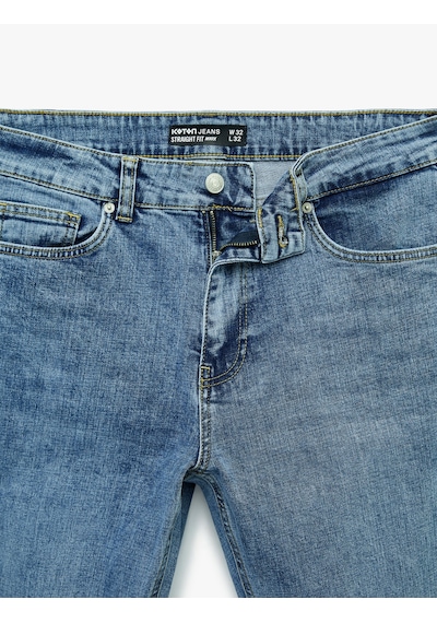 Koton Pamuklu Normal Bel Straight Fit Jean Pantolon - Mark Jean Açık İndigo 6sam40295nd Koton Pamuklu Normal Bel Straight Fit Jean Pantolon - Mark Jean Açık İndigo 6sam40295nd