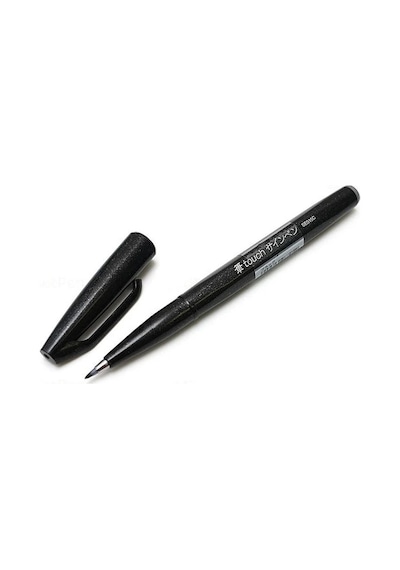 Pentel Brush Sign Pen Imza Kalemi Black
