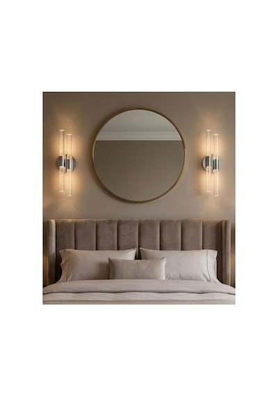Bubbleflux Dubble Medium 40 Cm Modern Tasarım Led Aplik - Duvar Lambası - Gümüş - Pilli - Günışığı Gümüş Pilli