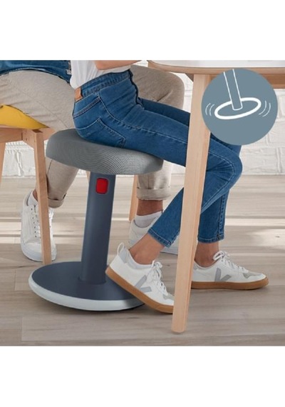 Leitz Ergo Active Hareketli Tabure 2si 1 Arada - Gri - Kod:65180089 Gri