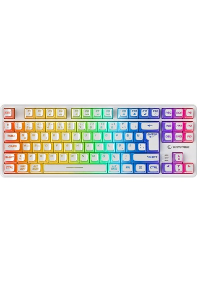Zephyra Tkl Rgb Beyaz Sessiz Türkçe Q Gaming Klavye Keyboard Oyuncu Klavyesi Kompakt Profesyonel