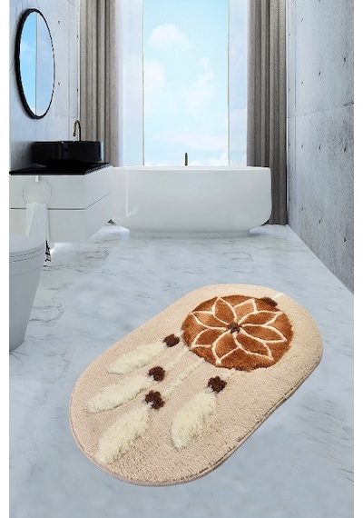 Rüya Kahve 70X120 Cm Banyo Halısı Paspas Yıkanabilir Kahverengi