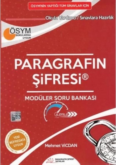 TYT AYT KPSS ALES Paragrafın Şifresi Modüler Soru Bankası  -  Mehmet Vicdan  -  Paragrafın Şifresi