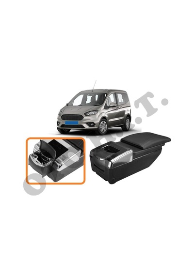 Ford Courıer Uyumlu Bardaklıklı Lüks Kol Dayama Kolçak Siyah İthal.