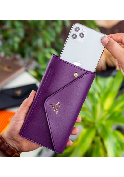 Bk Gift Kişiye Özel İsimli Telefon Ve Bozuk Para Bölmeli Zarf Model Mürdüm Kadın Cüzdanı, Sevgiliye Hediye, Anneye Hediye Renkli Çok Renkli