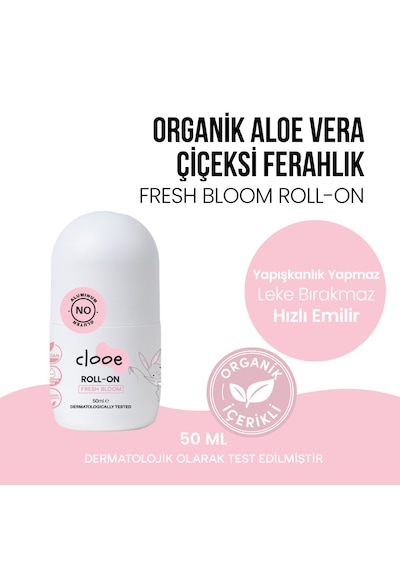 Alüminyum İçermeyen Hassas Cilt Uyumlu Doğal Çay Ağacı Ve Fresh Bloom Çiçek Özlü Roll On Deodorant 2'li Set 2x50 Ml
