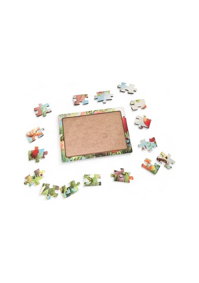 Hayvanlar Alemi 12 - 16 Parça Eğitici Öğretici Ahşap Çocuk Puzzle Yapboz Bebek Çocuk Oyuncak