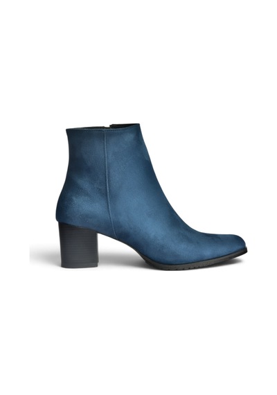 Fox Shoes G654013102 Lacivert Süet Alçak Topuklu Kadın Bot