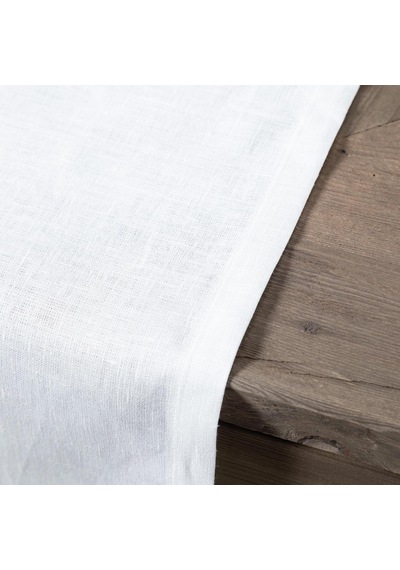 Mudo Home Whıtney Keten Runner Beyaz 40x130