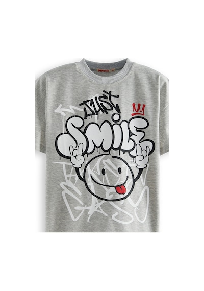 Just Smile Erkek Çocuk T-shirt Kapri Şort Takım