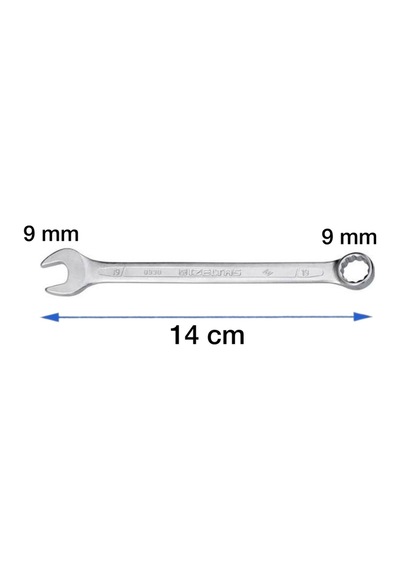Kombine Anahtar Kısa Boy 9 Mm