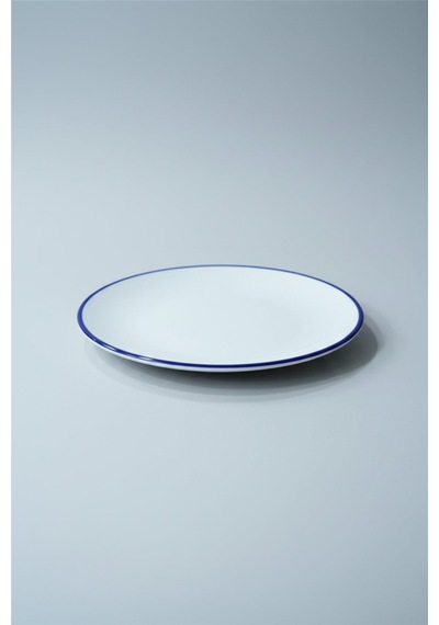 6'lı Valencia Servis Tabağı 27cm Rim Lacivert Rinart Krem