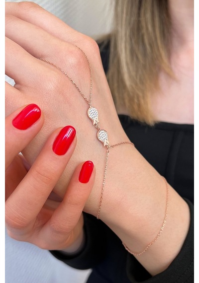 925 Ayar Gümüş Rose Lale Figürlü Şahmeran - 45098801 Rose Gold