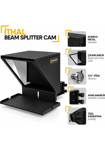 Pratic Tablet Prompter Tam Set Bluetooth Kumandalı Yerli Üretim Prompter
