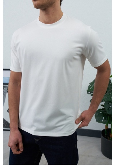 Baselco Unisex Basic %100 Pamuk T-shirt - Sade Ve Şık Beyaz