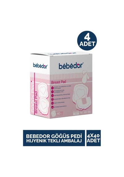 Bebedor Göğüs Pedi Hijyenik Tekli Ambalaj 40'lı 4 Adet