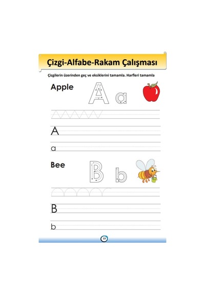 Çizgi Alfabe Rakam Çalışmaları YAZ-SİL Kitabı