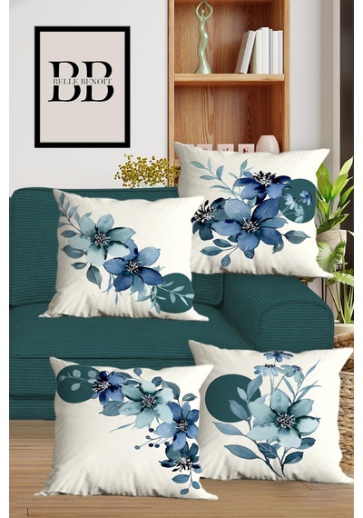 Belle Benoit Baskılı Runner & Koltuk Kırlent Kılıfı Set Desen41