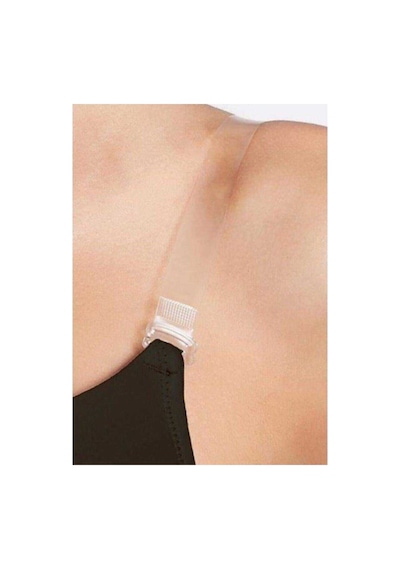 3 Set Şeffaf Plastik Uçlu Sütyen Askısı Altın - Lacivert