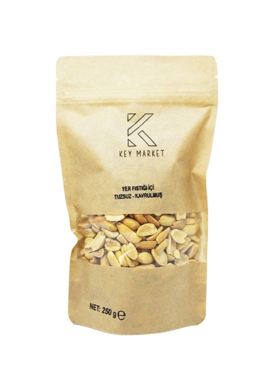 Key Market Tuzsuz Soyulmuş Doğal Çifte Kavrulmuş Yer Fıstığı 250 G