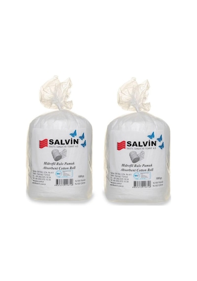Salvin Hidrofil Rulo Pamuk 1 Kg 1000 Gr 2 Adet