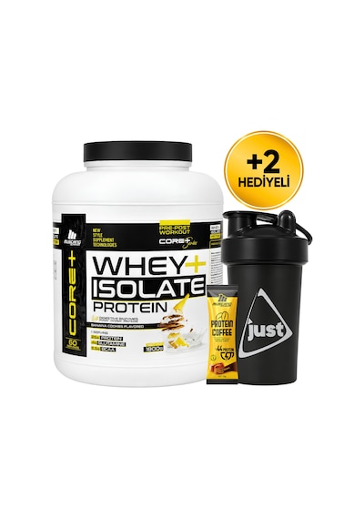 Mustang Nutrition Core+ Series Isolate Whey Protein Tozu 1800 Gr 60 Servis Muzlu Kurabiye + Shaker + Protein Kahve Hediyeli Muz