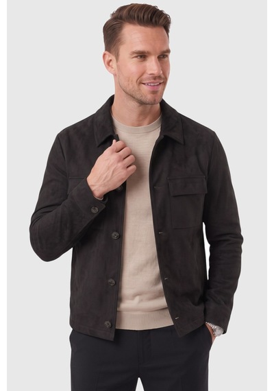 Deepsea Erkek Slim Fit Tüylenmeyen Kırışmayan Siyah Süet Ceket Astarlı Gömlek Yaka 2704503 Deepsea Erkek Slim Fit Tüylenmeyen Kırışmayan Siyah Süet Ceket Astarlı Gömlek Yaka 2704503