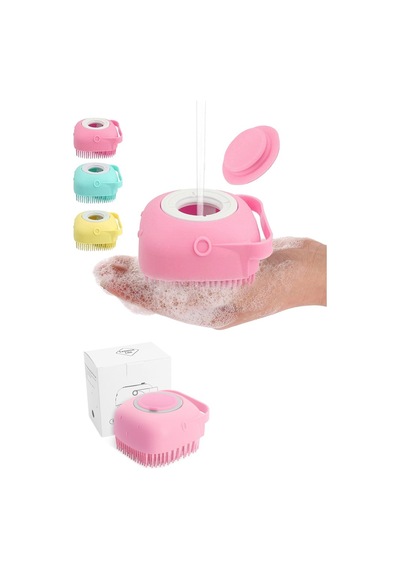 Tilbe Home Hazneli Şampuan Banyo Duş Kesesi Pembe