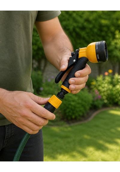 Ayarlanabilir Bahçe Sulama Tabancası 8 Fonksiyonlu, Ergonomik Kaymaz Saplı Sprey Tabancası, Tetik Kilitleme Özelli Genel Ayarlanabilir Bahçe Sulama Tabancası 8 Fonksiyonlu, Ergonomik Kaymaz Saplı Sprey Tabancası, Tetik Kilitleme Özelli Genel