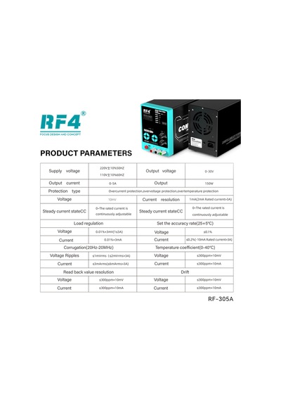 Rf4 Rf - 305a Programlanabilir Dc Güç Kaynağı 30 Volt 5 Amper
