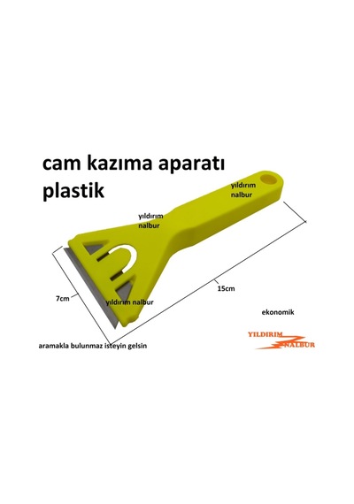 2 Adet Cam Kazıma Aparatı Plastik Cam Kazıma Ekonomik Seri Jiletli Aparat