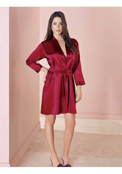 Espuar 900 Bride Saten Sabahlık - Bordo Bordo