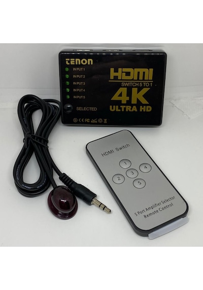 Hdmi Hdtv Switch 5 Port Çoklayıcı 4K Ultra Hd Uzaktan Kumandalı