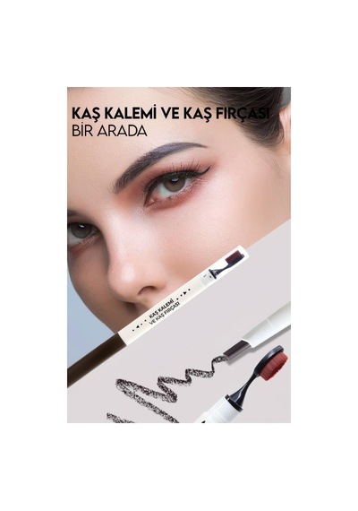 3'lü Kaşık Fırçalı Kaş Kalemi Seti Çok Renkli