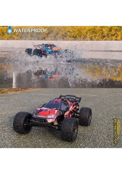 Elektrikli Rc 1:8 Ölçek Servo Motor Süspansiyonlu Arazi Aracı Spor Araç 85 Km Hız Rc Araç - Kırmızı