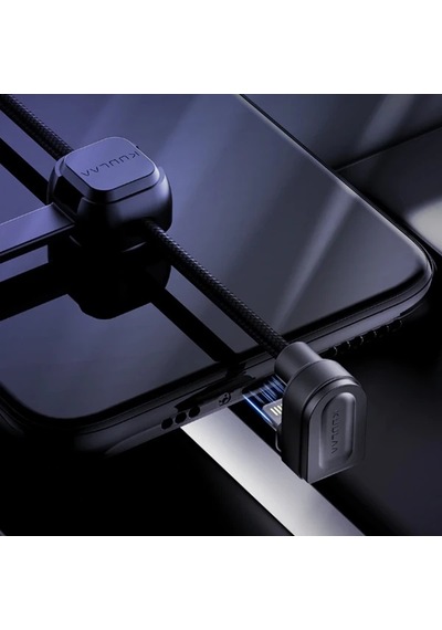 Kuulaa U Şekli Apple Uyumlu iPhone Oyuncu Şarj Ve Veri Kablosu 2 Metre 2.4a 180 Dirsek Tasarım Mh-hs2061-4111