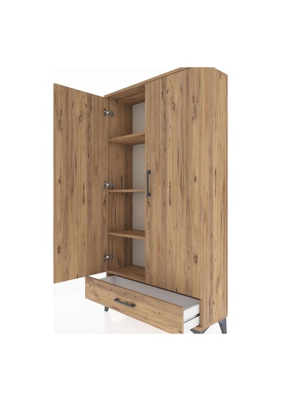 Arges Dolap 4 Raflı Tek Çekmeceli 2 Kapaklı 88x30x163 Çam-çam Çam Arges Dolap 4 Raflı Tek Çekmeceli 2 Kapaklı 88x30x163 Çam-çam Çam