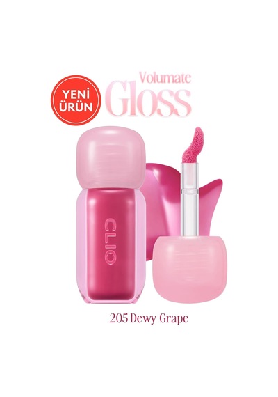 Pigmentli, Parlak Bitişli Dolgunlaştırıcı Lip Gloss Volumate Gloss 205 Dewy Grape Çok Renkli