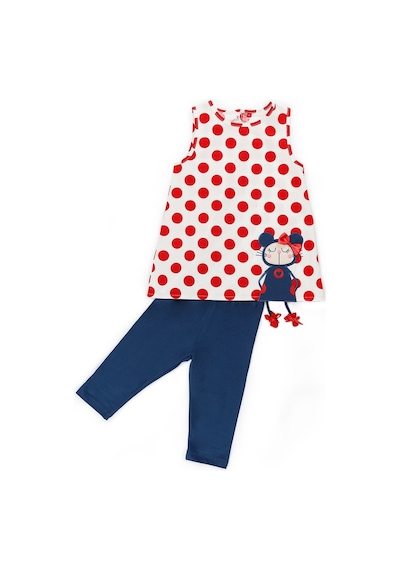 Denokids Puanlı Lily Tunik Takım Çok Renkli