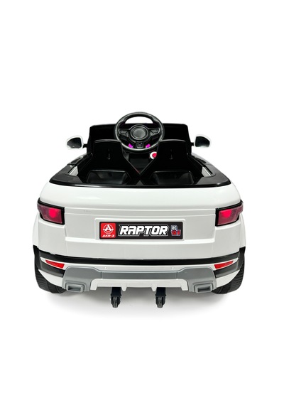 Raptor 12v Akülü Jeep Beyaz Şık Tasarım, Sallanma Modlu