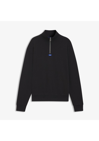 Hugo Neeler Half Zip Erkek Siyah Sweatshirt 50522367 Siyah