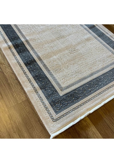 Hoom Rugs Valeria 1074 Gri Mikrofiber Tozumaz Modern Halı Gri